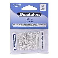 Artistic Wire Beadalon Chain Dapped Small Cable Silver Plated, 2-Meters