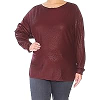 Ralph Lauren Womens Dolman Sleeve Knit Sweater, Purple, X-Large