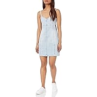 [BLANKNYC] Womens Luxury Clothing Mini Denim Dress with Seaming and Cut Out Detail, Comfortable & Stylish