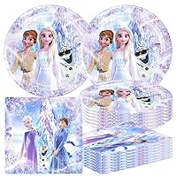 Frozen Party Supplies Include 20 Plates+20 Napkins for Frozen Birthday Party Decoration