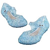 Flats Mary Jane Dance Party Cosplay Shoes, Snow Queen Princess Birthday Sandals for Little Girls, Toddler
