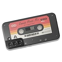 Custom Retro Cassette Tape Personalized Audio Mixtape Case, Designed for Samsung Galaxy S24 Plus, S23 Ultra, S22, S21, S20, S10, S10e, S9, S8, Note 20, 10‎ - Black