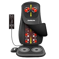Snailax Upgraded Shiatsu Back Massager with Heat -Deep Kneading Massage Chair Pad with Adjustable Intensity,Full Body Massage Seat Cushion for Relaxation