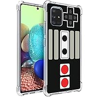 Game Case for A71 5G, Hard PC+TPU Clear Protective Case for Samsung Galaxy A71 5G Version Release 2020 - Retro Game