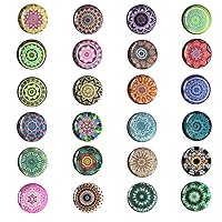 24 Pieces Beautiful Glass Refrigerator Magnets, Pretty Fridge Magnets for Office Cabinet Refrigerator Whiteboard Photo