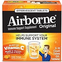 Zesty Orange Effervescent Tablets,1000mg of Vitamin C - Immune Support Supplement 30ea (Pack of 72)