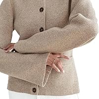 Ultra-Soft Button Cardigan, Describeu Cardigan Slimming Button Cardigan Sweater Mayfsie Cardigan Sweater (Taupe,XS)