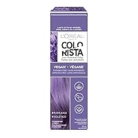 Colorista Semi Permanent Hair Color for Bleached or Blonde Hair, Color Depositing Hair Mask Formula, Purple