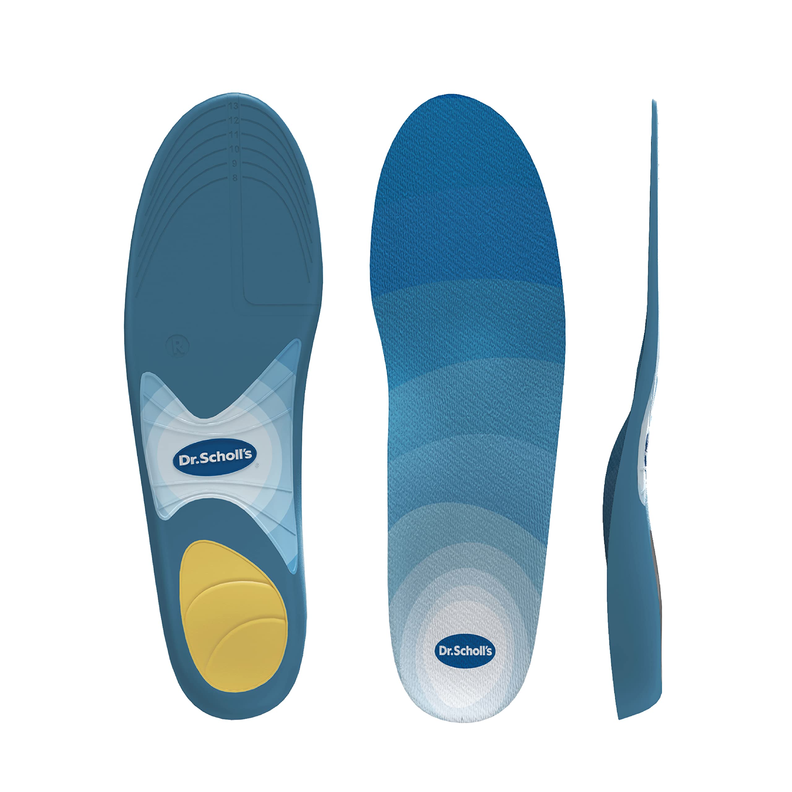 Dr. Scholl's Prevent Pain Lower Body Protective Insoles, 1 Pair, Men's 8-14, Protects Against Foot, Knee, Heel, and Lower Back Pain, Trim to Fit Inserts