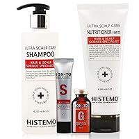 Anti-Dandruff & Oily Hair Kit, Scalp Cleanser, Shampoo, Conditioner & Hair Tonic, DHT Blocking Hair Restoration Treatment