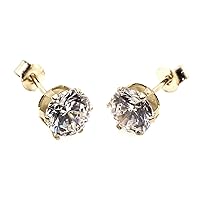 Arranview Jewellery CZ solitaire stud earrings in 9ct yellow gold