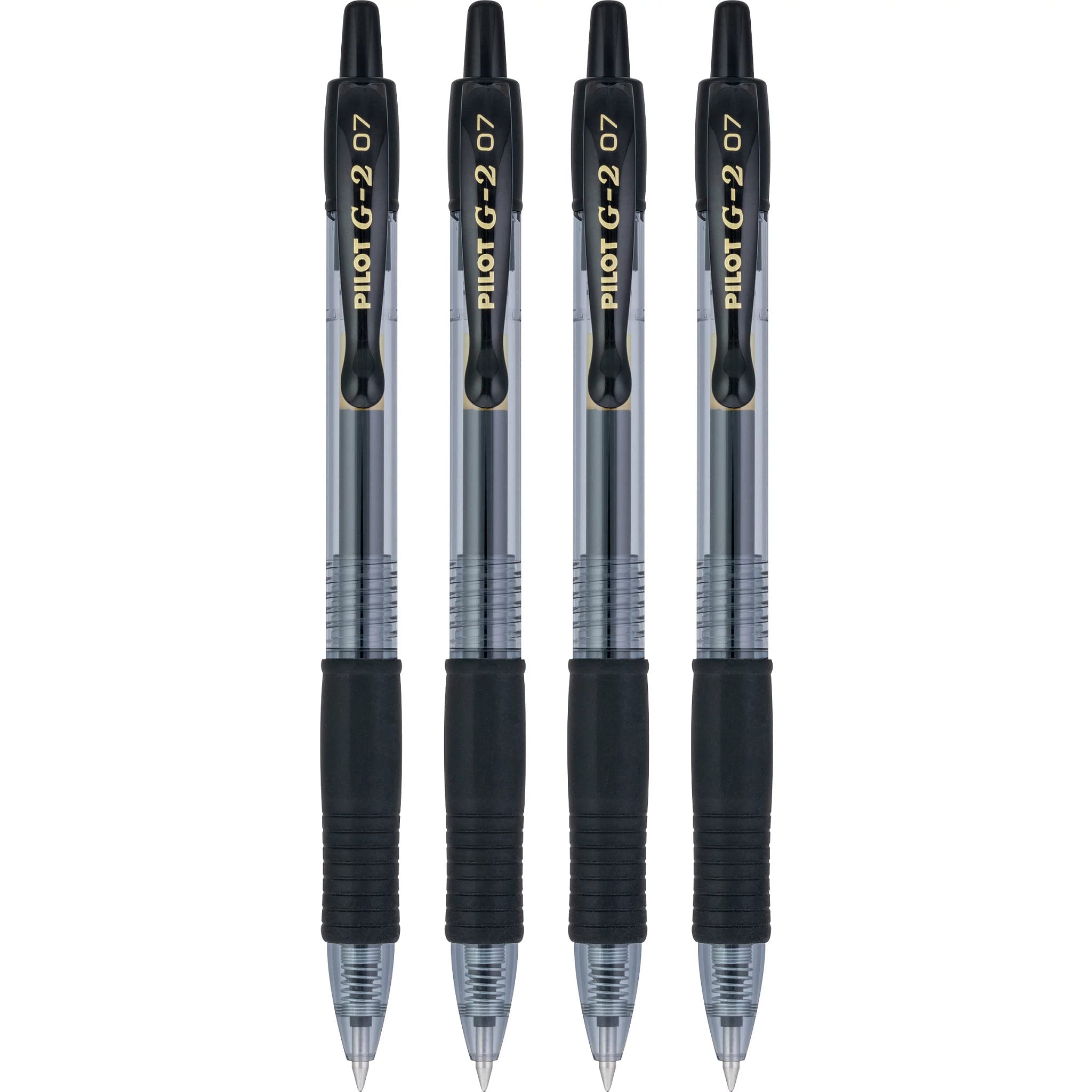 Pilot, G2 Premium Gel Roller Pens, Fine Point 0.7 mm, Black, Pack of 4