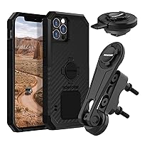 Rokform - iPhone 12 Pro Max Rugged Case + Motorcycle Perch Mount + Vibration Dampener V2