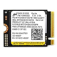 Micron 512GB 2400 M.2 2230 NVMe PCIe 4.0x4 SSD MTFDKBA512QFM-1BD1AABYYR