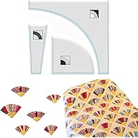 Crazy Fan Quilt Template Cutting Ruler Set, Fan-Shaped Quilt Template, Fan Shaped Quilt Sewing Ruler, Acrylic Cutting Templates (8inch)