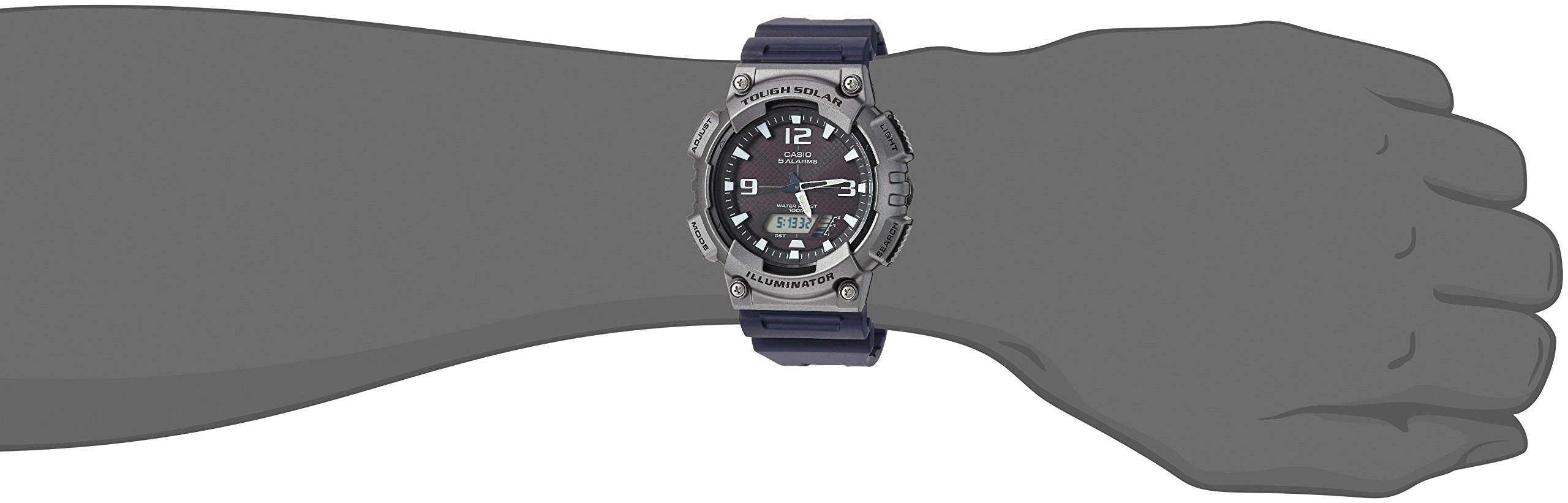 Casio Men's AQ-S810W-1A4VCF Tough Solar Analog Display Quartz Black Watch