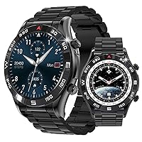 JUSUTEK 2023 Smart Watch, Luxury Smart Watch with Call Function, Smart Bracelet, IP68 Waterproof, Smart Watch, Stopwatch, User Defined Dial, SOS Emergency Contact, Calculator, Music Control, Weather
