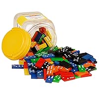 LEARNING ADVANTAGE 7320 Double Six Color Dominoes - Set of 168 - Math Games for Kids - Educational Toys - Dominoes Set