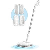 IRIS USA Electric Mop Cordless Vibrating with Water Spray for Hardwood, Marble, Tile Floors, Rechargeable Battery with 90-Minute Runtime, 90 ml Water Tank, with 4 Washable Disposable Cleaning Pads