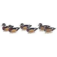 Outdoors 8018SUV Storm Front 2 Wood Duck Decoys, Classic Floaters - 6-Pack