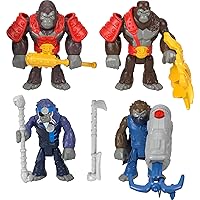 Fisher-Price Imaginext Preschool Toys Boss Level Army Pack 9-Piece Monkey & Gorilla Figure Set for Pretend Play Ages 3+ Years