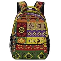 African Ethnic Pattern Travel Backpack for Men Women Lightweight Computer Laptop Bag Casual Daypack