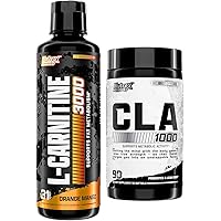 Nutrex Research Liquid Carnitine 3000 - CLA 90 Soft Gels - 1000mg Conjugated Linoleic Acid Active Blend from Safflower Oil