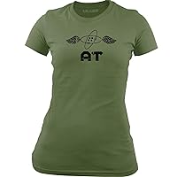 Women's Officially Licensed Navy Aviation Electronics Technician (at) Rating Badge T-Shirt