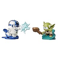 STAR WARS Battle Bobblers R2-D2 Vs Yoda Clippable Battling Action Figure 2-Pack, Bobbling Toys for Kids Ages 4 and Up