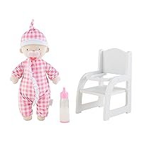 Mud Pie Baby Doll & High Chair Set