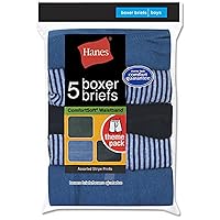 Hanes Boy's 5 Pack Comfortsoft Boxer Brief - Colors May Vary