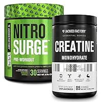 Nitrosurge Pre-Workout in Green Apple & Creatine Monohydrate for Men & Women