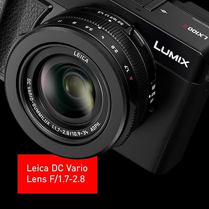 Panasonic Lumix LX100 II Large Four Thirds 21.7 MP Multi Aspect Sensor 24-75mm Leica DC VARIO-SUMMILUX F1.7-2.8 Lens Wi-Fi and Bluetooth Camera with 3