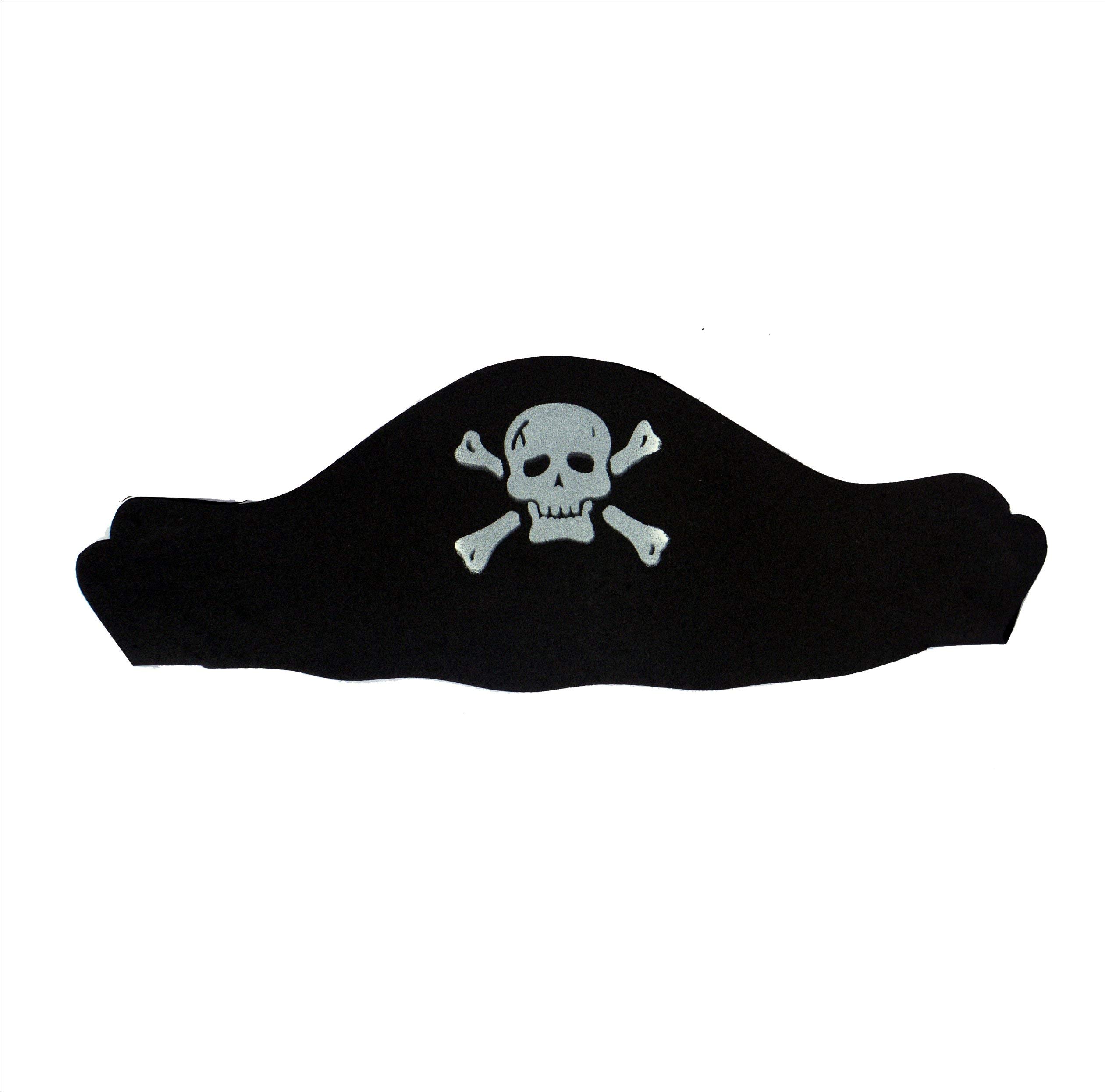 Unique Pirate Foam Hat Costume, Black