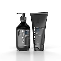 for Men | Skincare Essentials Bundle | Mattifying Face Moisturizer 5 oz + Activated Charcoal Daily Face Wash 8 oz