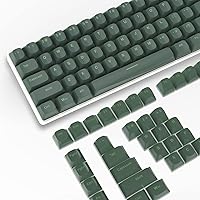 PBT Keycaps 117 Keys OEM Profile Double-Shot Full Keycap Set ANSI ISO Layout for Mechanical Keyboard, Compatible with MX Switches Cherry/Gateron/Kailh/Akko Switch (Dark Green, Only Keycaps)