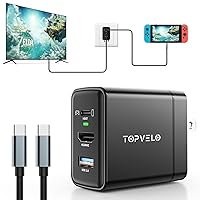 Switch Dock Charger Adapter for OLED Nintendo Switch, Portable Replacement Switch Dock for Original Dock Set, HDMI AC Adapter with USB-C 3.1 Port, Switch TV Docking Station with Type-C Power Cord