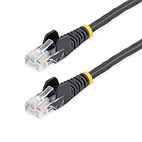 StarTech.com Cat5e Ethernet Cable - 25 ft - Black- Patch Cable - Snagless Cat5e Cable - Long Network Cable - Ethernet Cord - Cat 5e Cable - 25ft (45PATCH25BK)