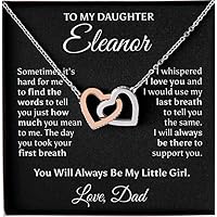 Mother Daughter Necklace Gift From Mom and Dad Not Even Time Jewelry with Message Card and Gift Box. Gift for Daughter Jewelry Pendant Father Daughter