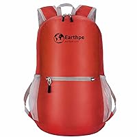 Ultra Lightweight Hiking Backpack - Water Resistant Small Backpack Packable Daypack for Women Men (Red)