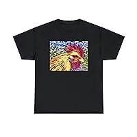 Rooster 'Spencer #2' Unisex Heavy Cotton Tee Black / 5XL