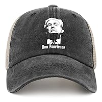 Funny Trump Don Poorleone Hats for Men Baseball Trendy Trucker Womens Black Custom Cap Gift Hat Slogan Hat Trucket