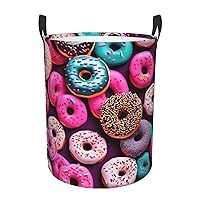 Donut Round waterproof laundry basket,foldable storage basket,laundry Hampers with handle,suitable toy storage