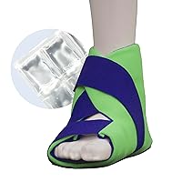 Foot/Ankle Wrap - Compression Foot & Ankle Ice Pack Wrap - Reusable Ankle & Foot Ice Wrap - Flexible Ice Packs for Injuries - Black