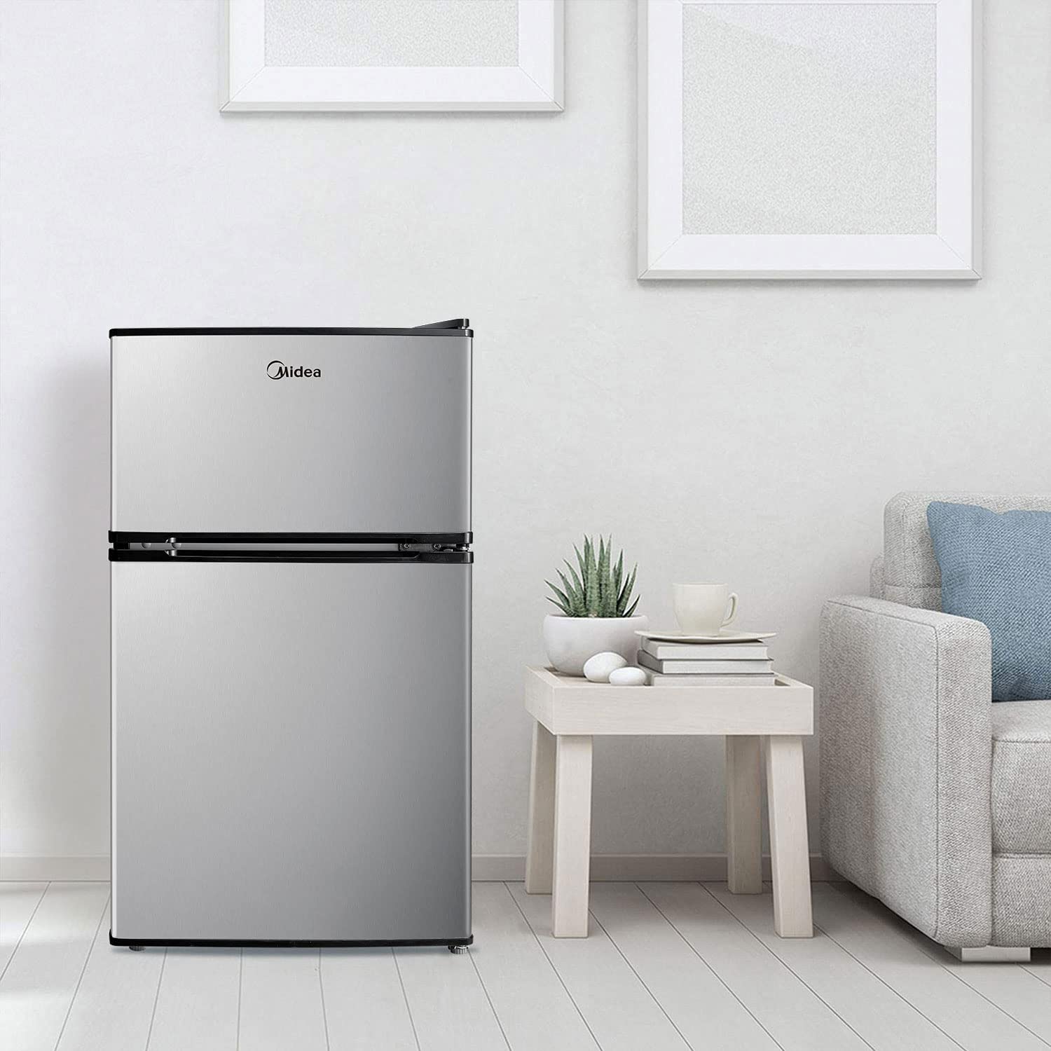 Midea WHD-113FSS1 Compact Refrigerator, 3.1 cu ft, Stainless Steel