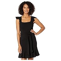 Adrianna Papell Women's Crepe Flounce Dress