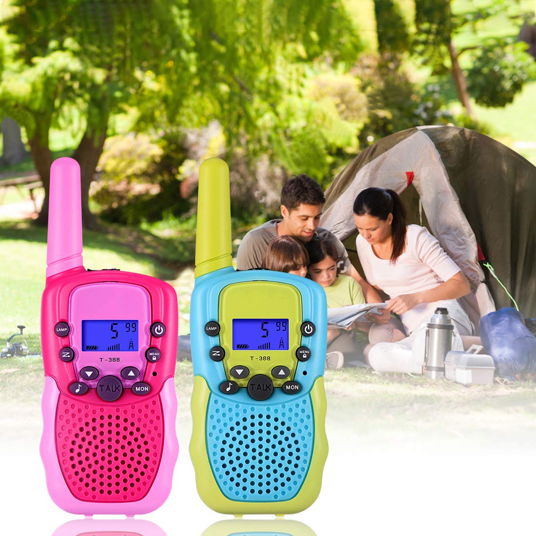 Selieve Toys for 3-12 Year Old Boys Girls, Walkie Talkies for Kids 22 Channels 2 Way Radio with Backlit LCD Screen & LED Flashlight VOX Function, Long Range Walkie Talkies for Outside, Camping, Hiking