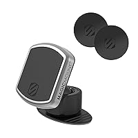 Scosche MPDRND-SP MagicMount Pro Magnetic Car Phone Holder Mount - 360 Degree Adjustable Head, Universal with All Devices - Dashboard Round Mount