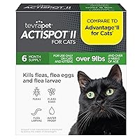 Actispot II Flea Treatment for Large Cats 9+ lbs | 6 Doses | Powerful Prevention and Control