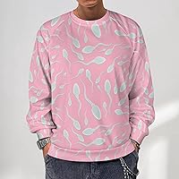 Spermatozoa in Semen Men's Crewneck Sweatshirt Long Sleeve Sweater Shirt Casual Pullovers Tops